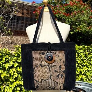 Vintage L. O’Neill Design handmade art to wear tote